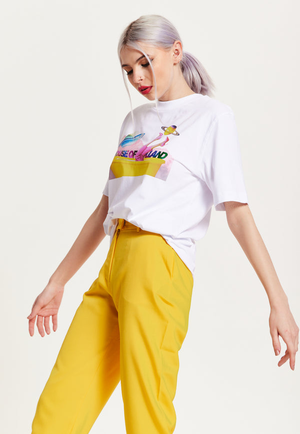 House Of Holland House Of Holland Planet Printed T-Shirt In White