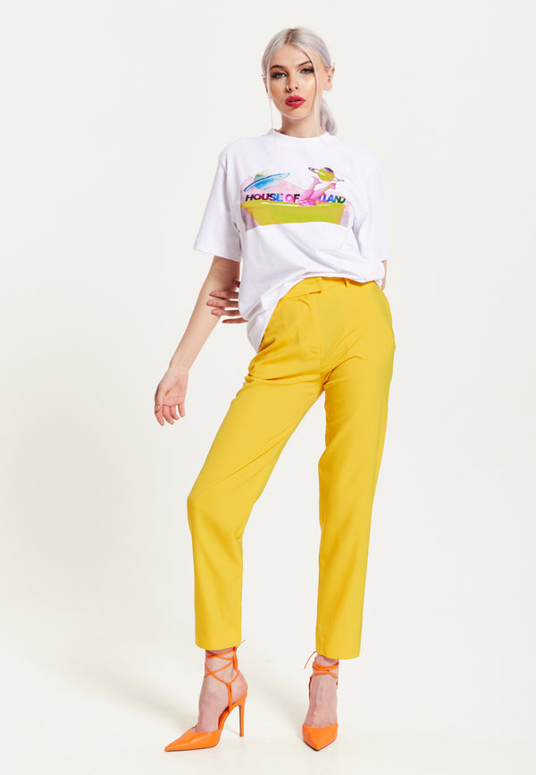 House Of Holland House Of Holland Planet Printed T-Shirt In White