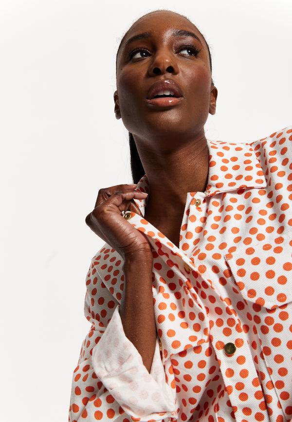 House Of Holland House Of Holland Polka Dot Oversized Shirt Dress