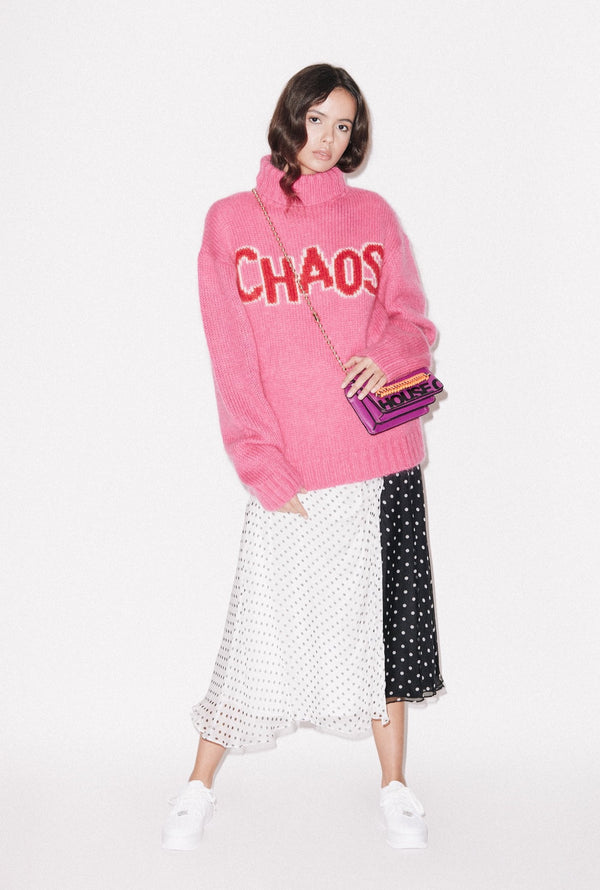 House Of Holland House Of Holland Polka Gathered Midi Skirt