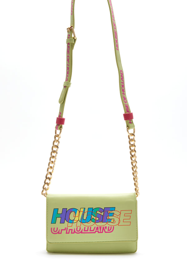 House Of Holland House Of Holland Printed Bag In Green