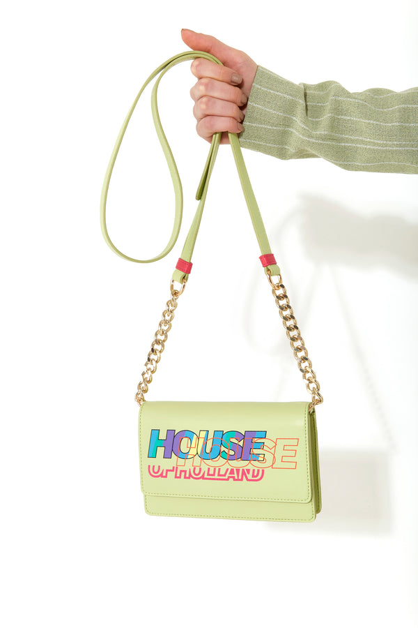 house of holland House Of Holland Printed Bag In Green