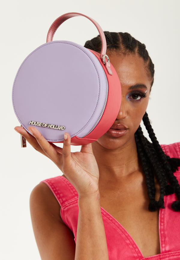House Of Holland House Of Holland Purple And Fuchsia Shoulder Bag
