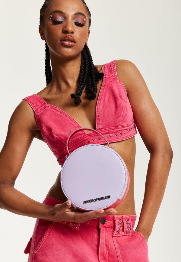 House Of Holland House Of Holland Purple And Fuchsia Shoulder Bag