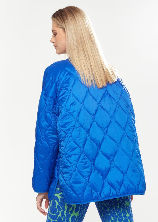 House Of Holland House Of Holland Quilted Jacket In Blue