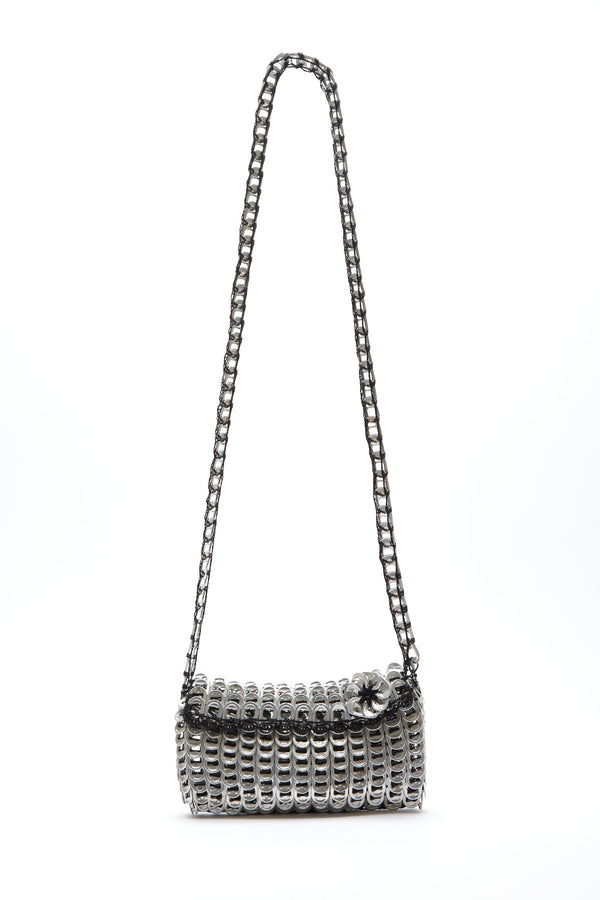 House Of Holland House Of Holland Recycled Metallic Silver Cross Body Bag