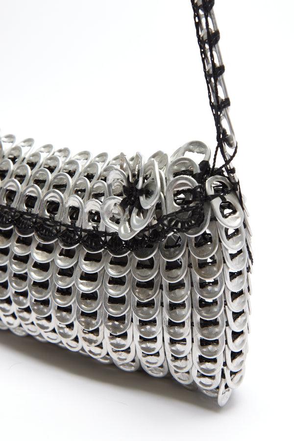 House Of Holland House Of Holland Recycled Metallic Silver Cross Body Bag