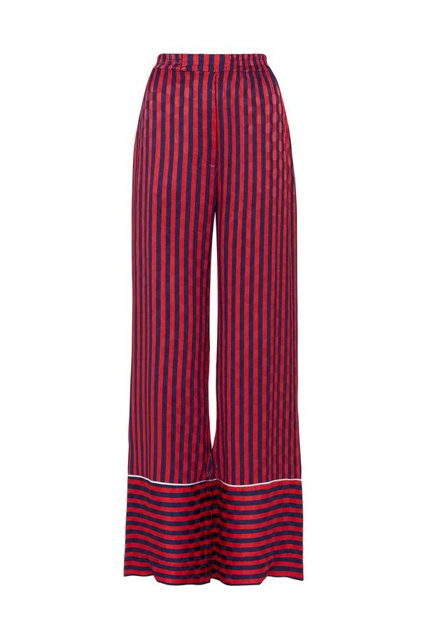 House Of Holland House Of Holland Red & Navy Stripe Pyjama Style Trousers