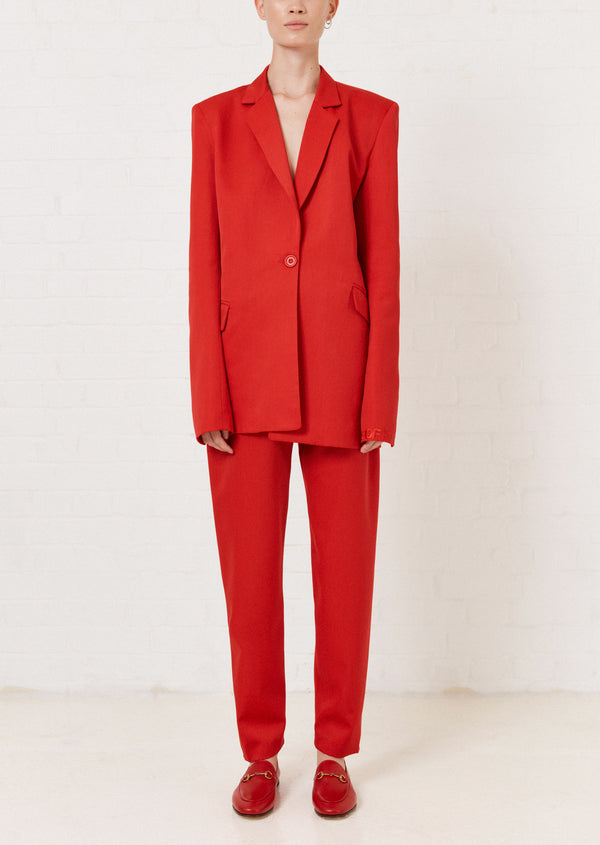 house of holland House of Holland Red Tailored Suit Jacket