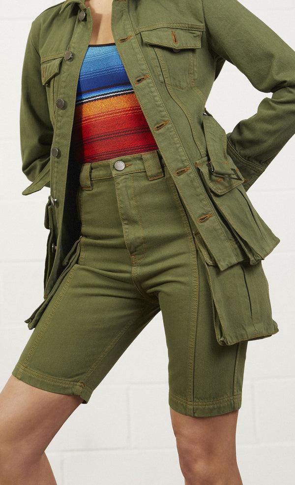 House Of Holland House Of Holland Safari Midi Length Shorts