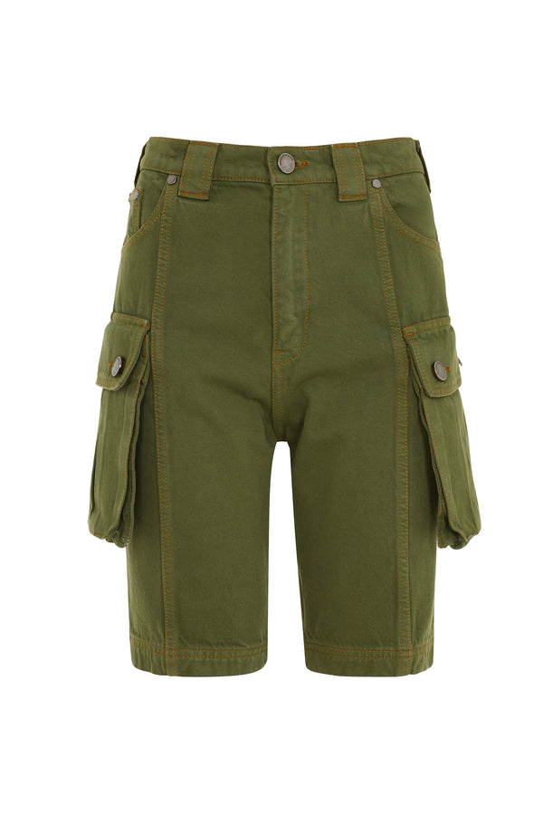 House Of Holland House Of Holland Safari Midi Length Shorts