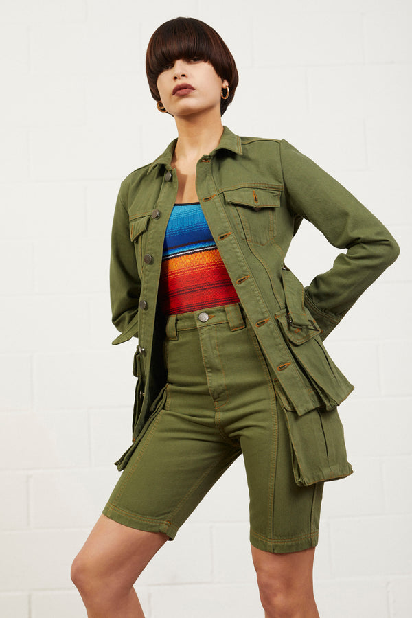 house of holland House of Holland Safari Midi Length Shorts