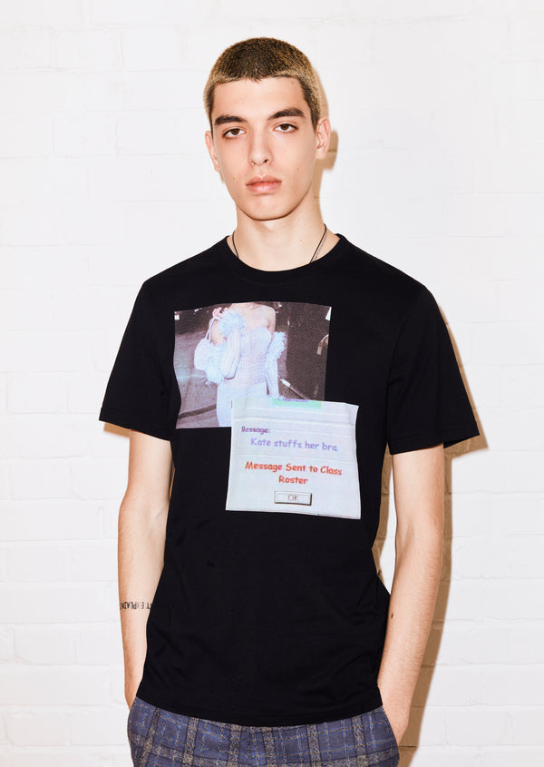 House Of Holland House Of Holland Shesvague 'Bra' Black Tee