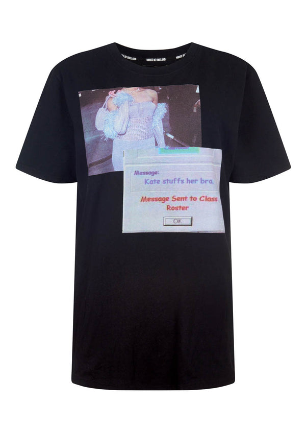 House Of Holland House Of Holland Shesvague 'Bra' Black Tee