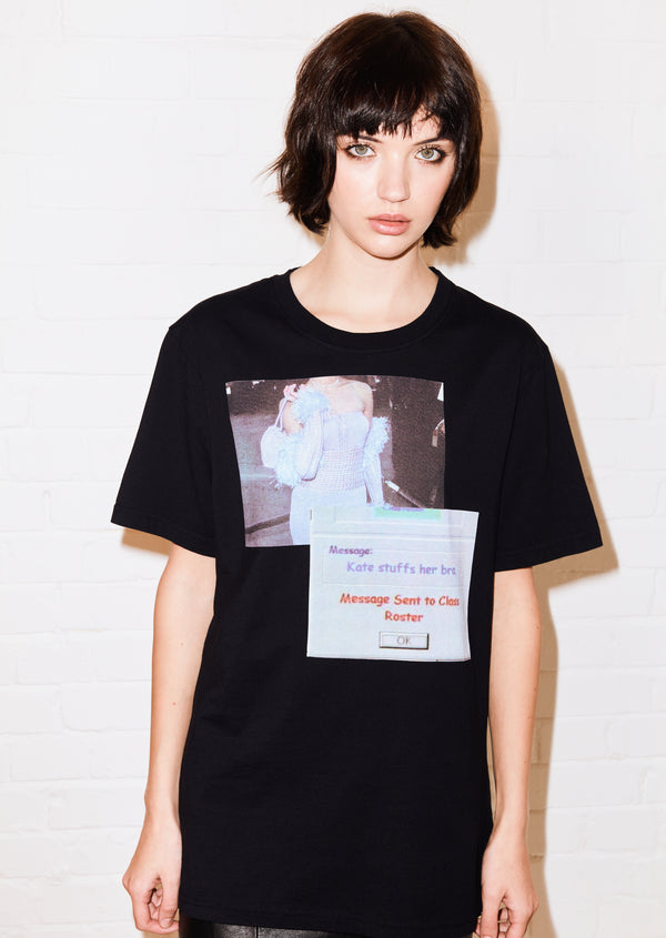 house of holland House of Holland shesvague 'Bra' Black Tee house of holland House of Holland shesvague 'Bra' Black Tee