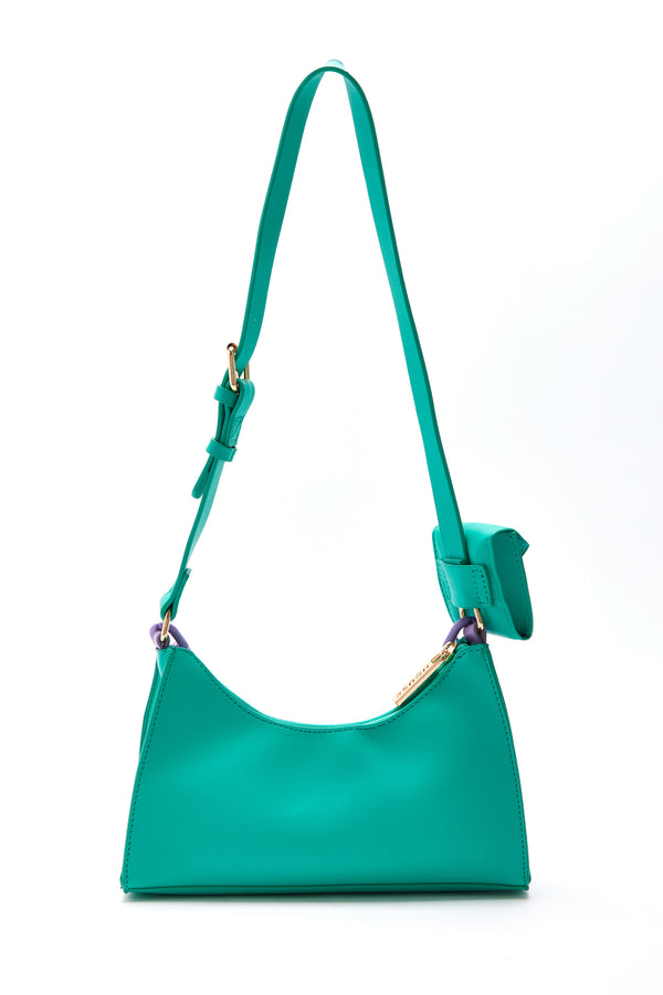 House Of Holland House Of Holland Shoulder Bag In Turquoise With ‘House’ Print