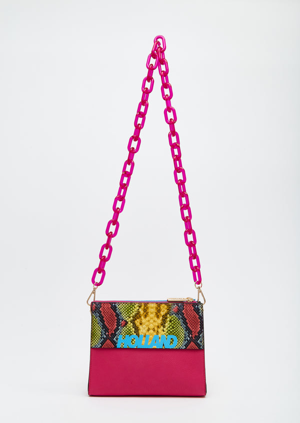 House Of Holland House Of Holland Snake Print Cross Body Bag
