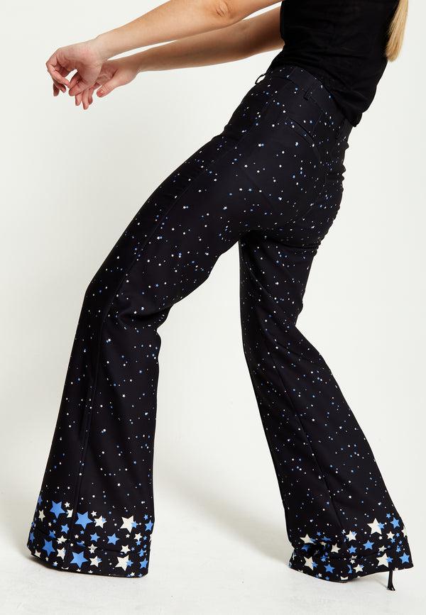 House Of Holland House Of Holland Star Print Trousers In Black