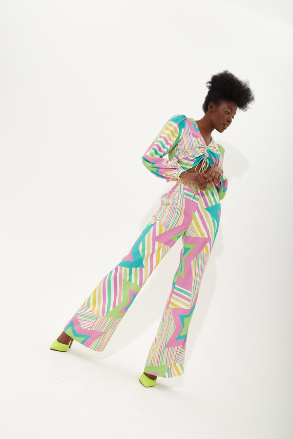 House Of Holland House Of Holland Star Print Wide Leg Trousers