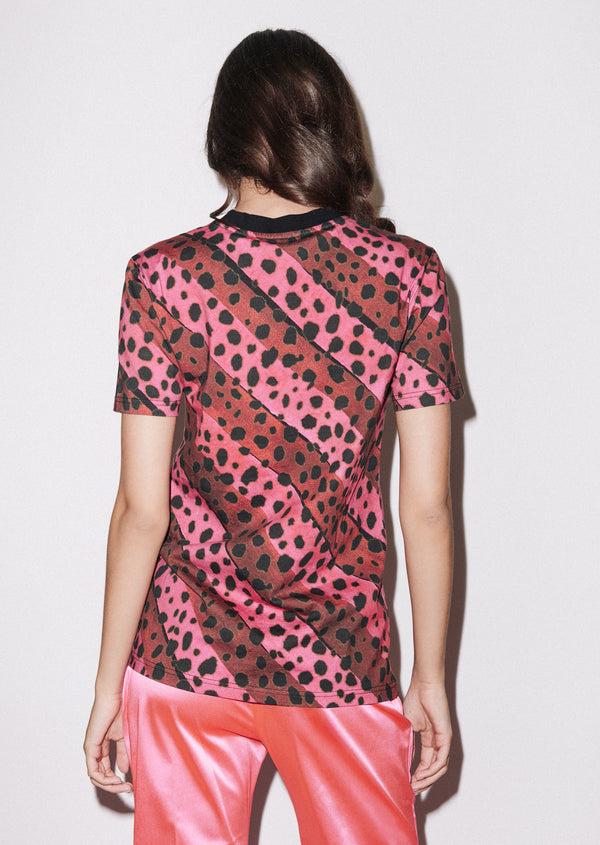 House Of Holland House Of Holland Stripe Cheetah Tee