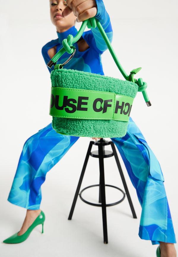 House Of Holland House Of Holland Teddy Bucket Cross Body Bag In Green