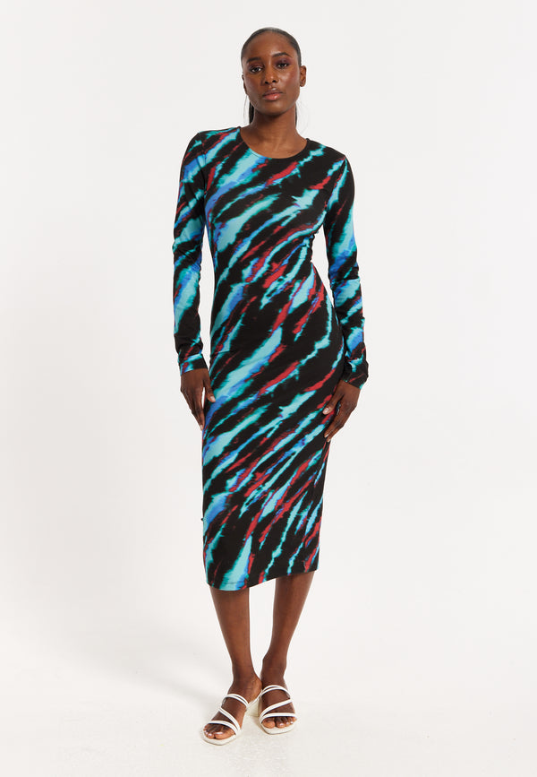 house of holland Tie Dye Bodycon Midi Dress house of holland Tie Dye Bodycon Midi Dress