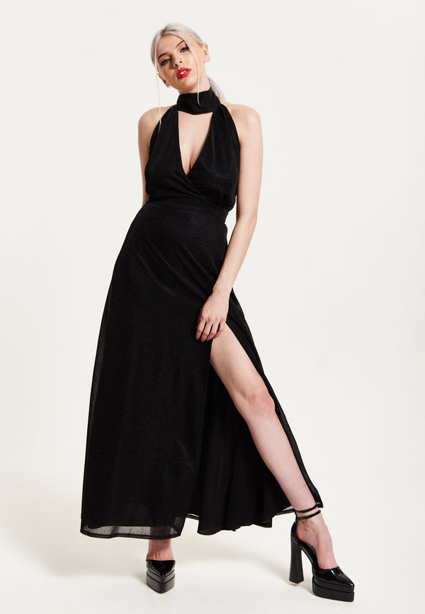 House Of Holland House Of Holland Tie - Neck Maxi Dress