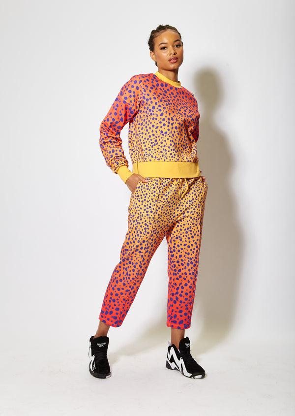 house of holland House of Holland Vivid Ceetah Print Joggers