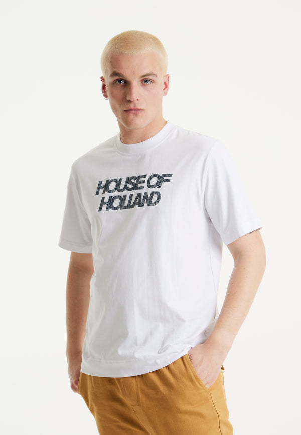 house of holland House of Holland White Laser Cut Transfer Printed T-shirt With A Shimmer Animal Detail house of holland House of Holland White Laser Cut Transfer Printed T-shirt With A Shimmer Animal Detail