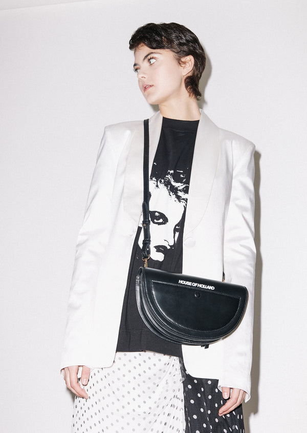 House Of Holland House Of Holland White Satin Tailored Jacket