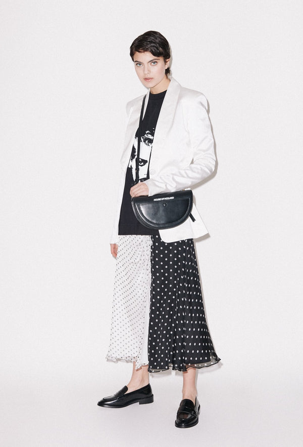 house of holland House of Holland White Satin Tailored Jacket