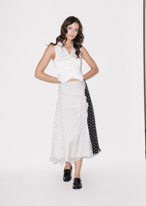 House Of Holland House Of Holland White Satin Tailored Waistcoat