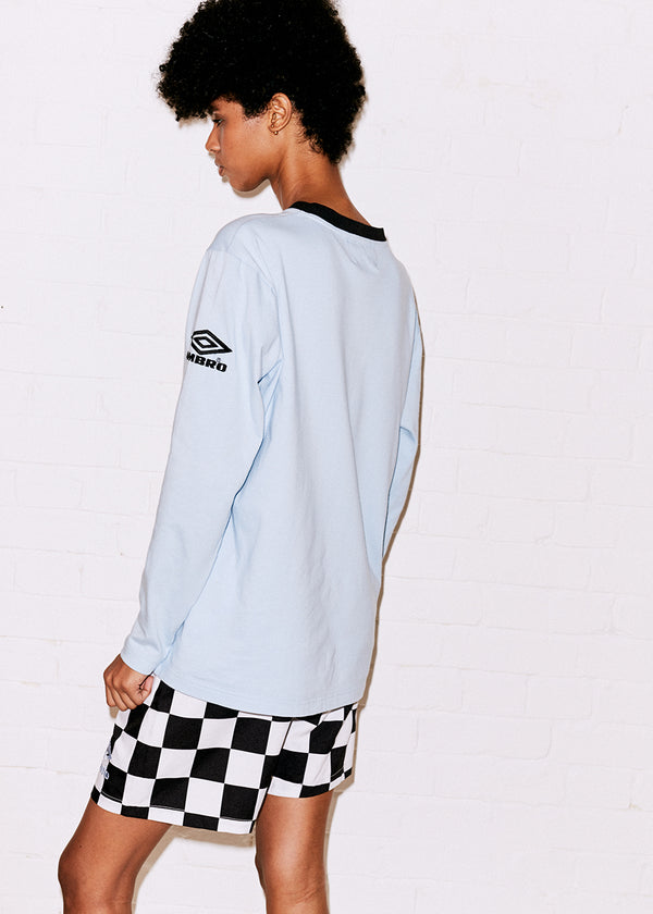 House Of Holland House Of Holland X Umbro Blue Long Sleeve Tee