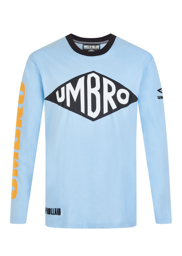 House Of Holland House Of Holland X Umbro Blue Long Sleeve Tee