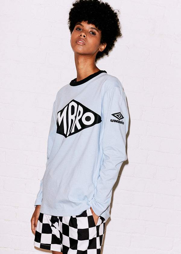 house of holland House of Holland x Umbro Blue Long Sleeve Tee