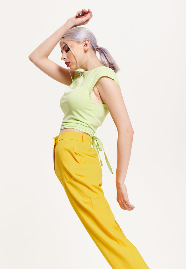 House Of Holland House Of Holland Yellow Tailored Trouser