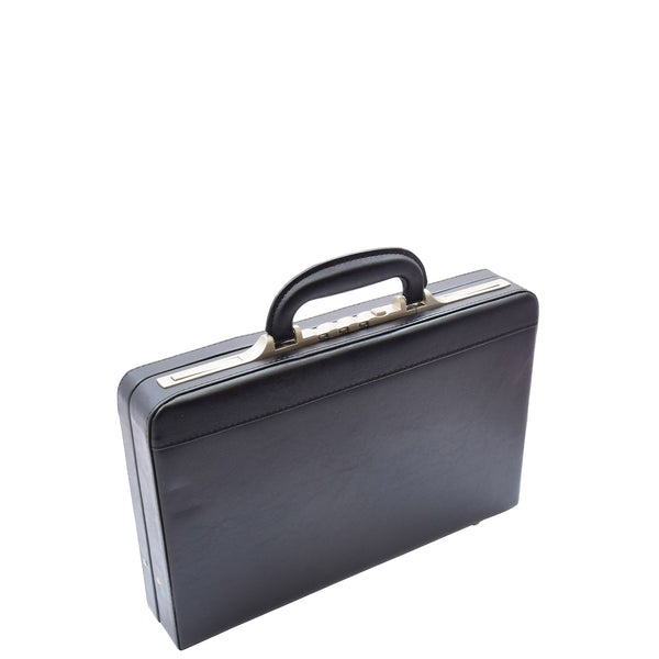 house of leather Attache Briefcase Classic Faux Leather Bag H521 Black Small house of leather Attache Briefcase Classic Faux Leather Bag H521 Black Small