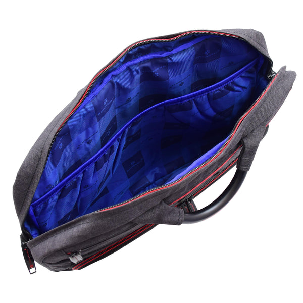 House Of Leather Briefcase Cross Body Organiser Bag Laptop Carry Case H315 Black