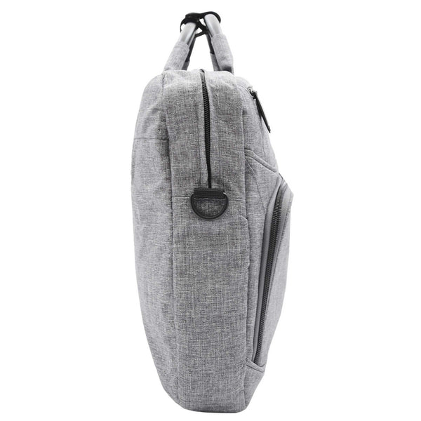 House Of Leather Briefcase Cross Body Organiser Bag Laptop Carry Case H315 Grey