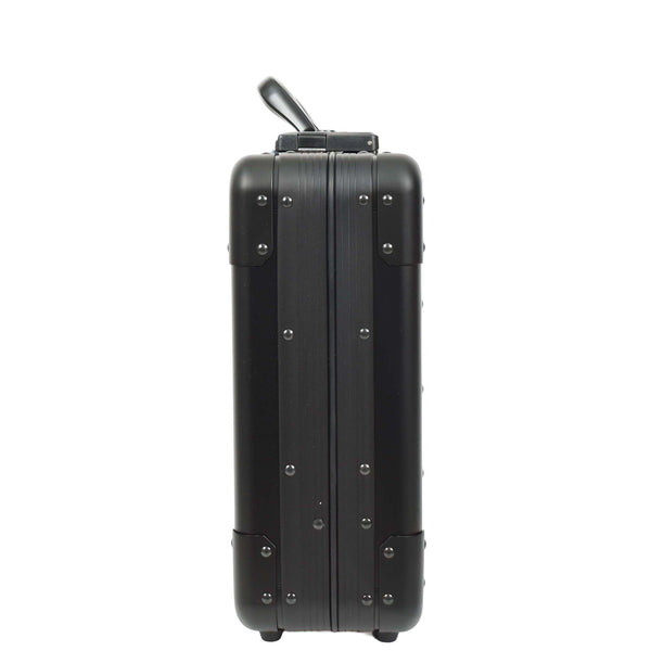 House Of Leather Carbon Black Aluminium Attache Case Twin TSA Combination HOL3496