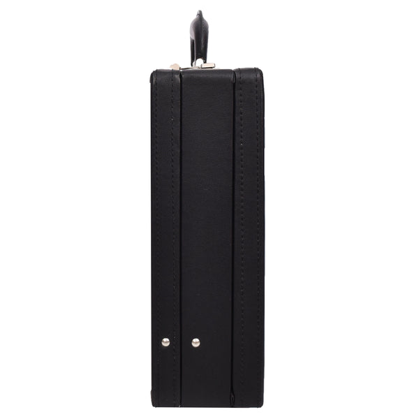 House Of Leather Classic Attache Case Leather Look Briefcase Document Bag Black Bulga