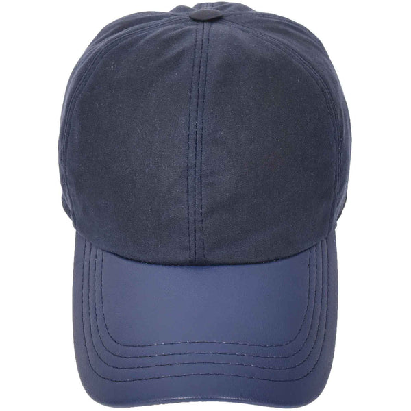 House Of Leather Classic Hat Leather Canvas Baseball Cap Blue