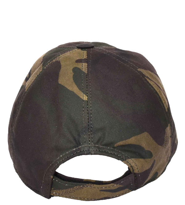 House Of Leather Classic Hat Leather Canvas Baseball Cap Camouflage