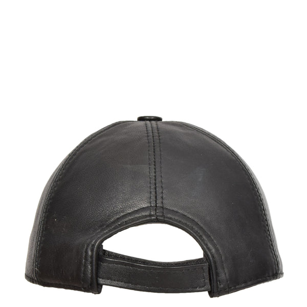 House Of Leather Classic Leather Baseball Cap Black
