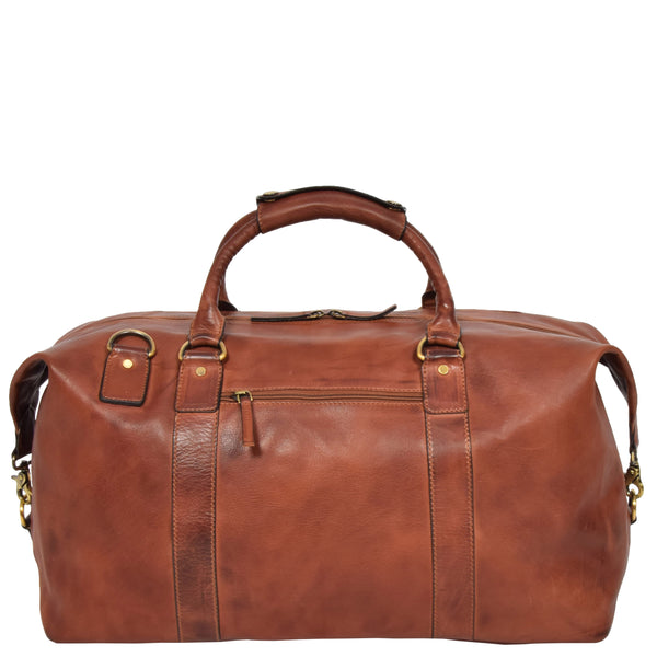 House Of Leather Classic Two Tone Weekend Bag Savoy Tan