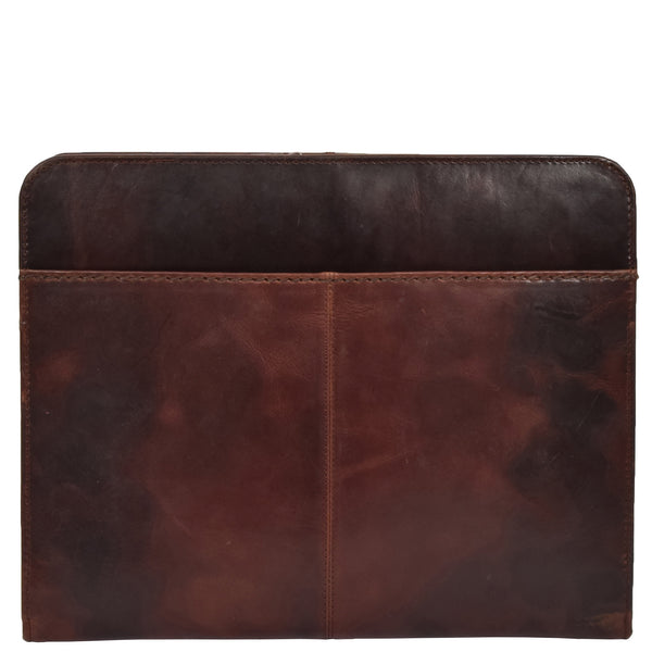 House Of Leather Detachable Ring Binder Documents Folder Falkirk Brown