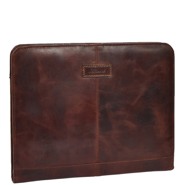 House Of Leather Detachable Ring Binder Documents Folder Falkirk Brown