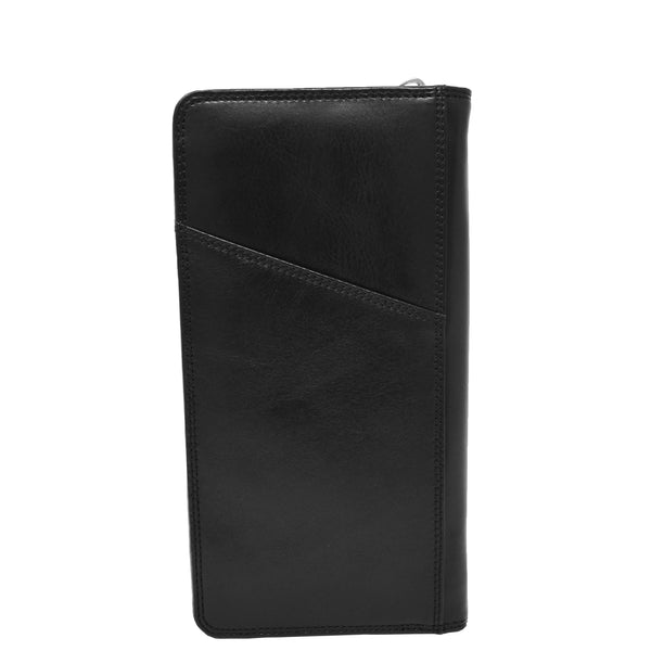 House Of Leather Exclusive Leather Passport Travel Wallet Hastings Black