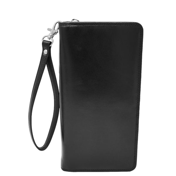House Of Leather Exclusive Leather Passport Travel Wallet Hastings Black