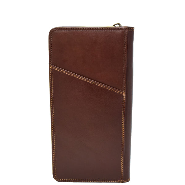 House Of Leather Exclusive Leather Passport Travel Wallet Hastings Brown